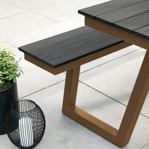 Aluminium Wood Effect Picnic Bench