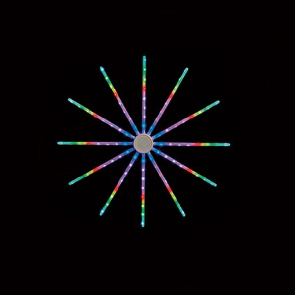 Digital Round Star with 72 LED Lights - 60cm