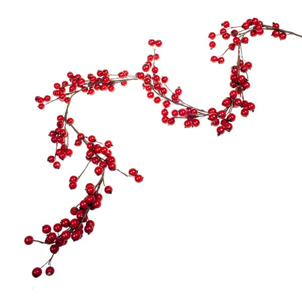 1.3m Red Berries Garland