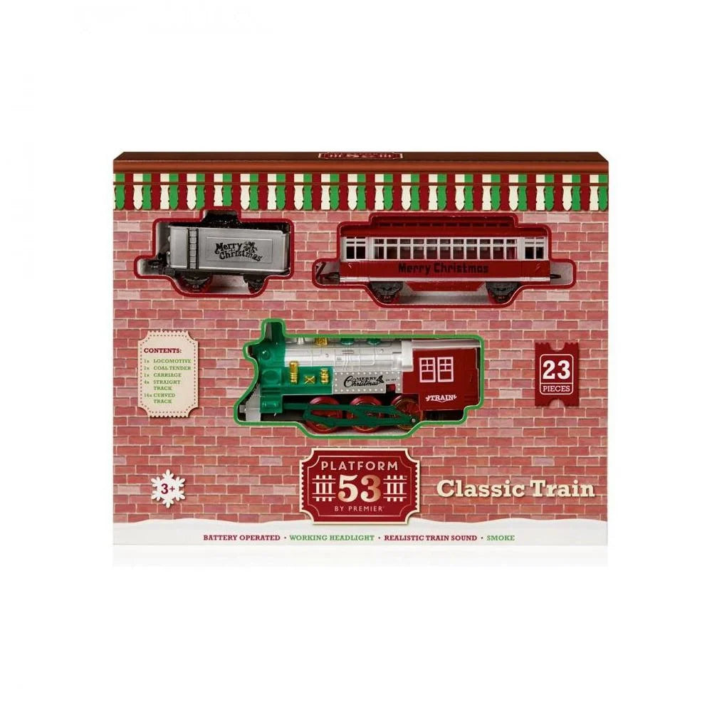 Musical Christmas Tree Train Set - 23 Piece