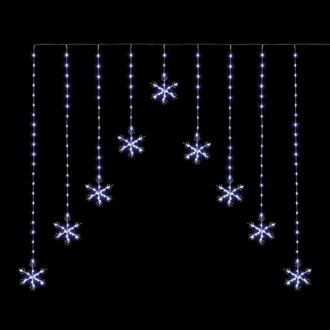 267 LED Flexibright Snowflake Curtain Light 1.2m x1.2m - White