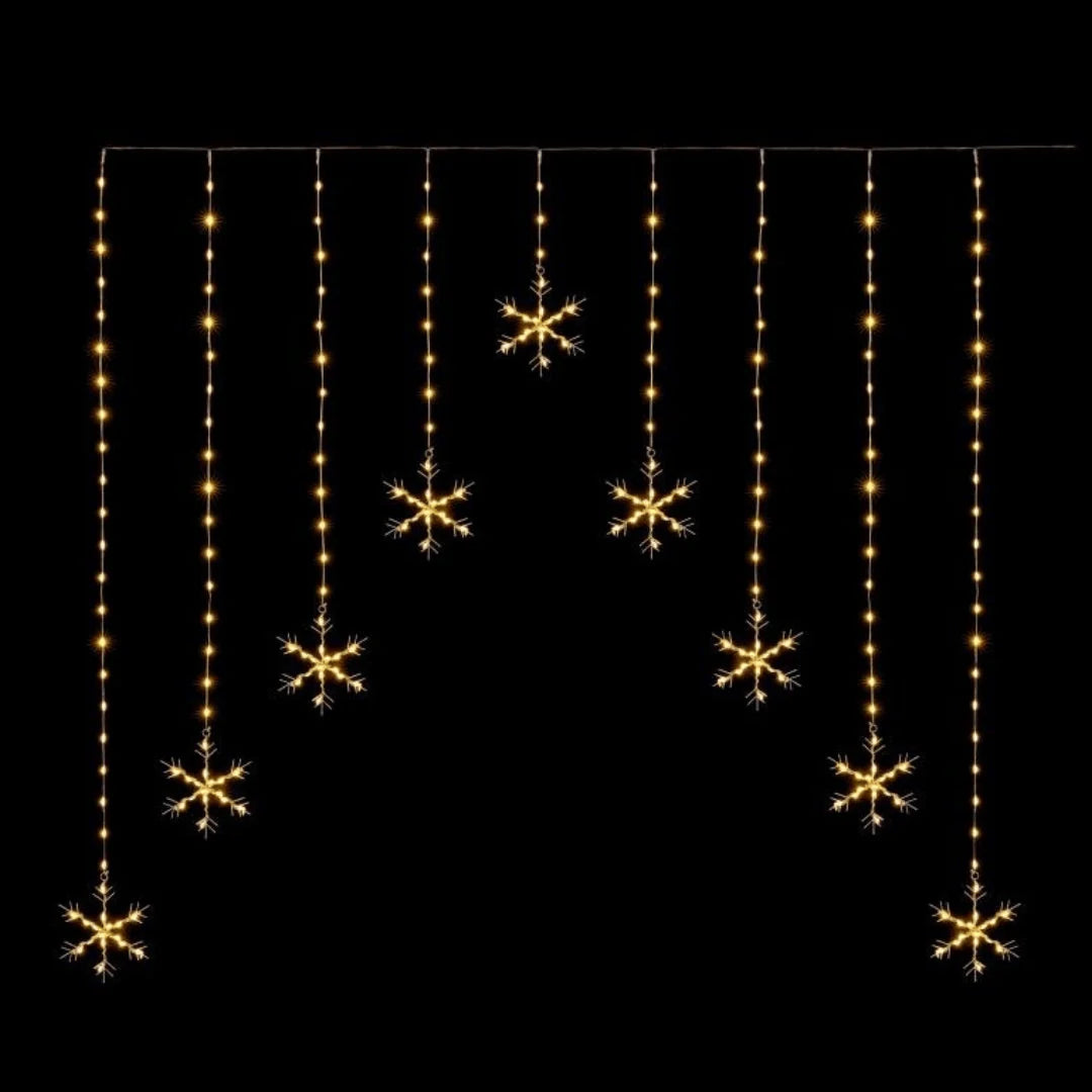 267 LED Flexibright Snowflake Curtain Light 1.2m x 1.2m - Warm White