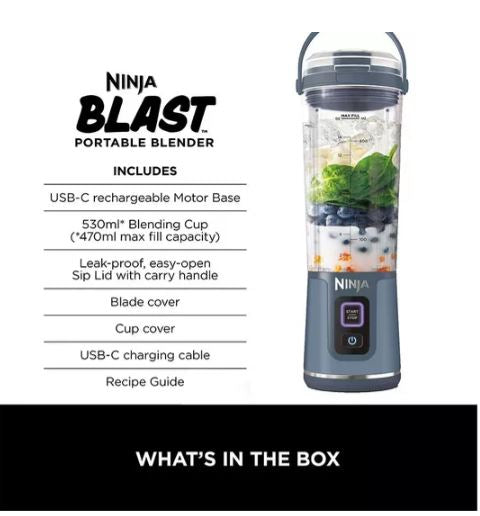 NINJA Blast BC151UKNV Cordless Blender BC151UKNV - Navy