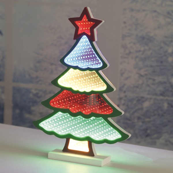 LED Infinity Xmas Tree 21x31cm