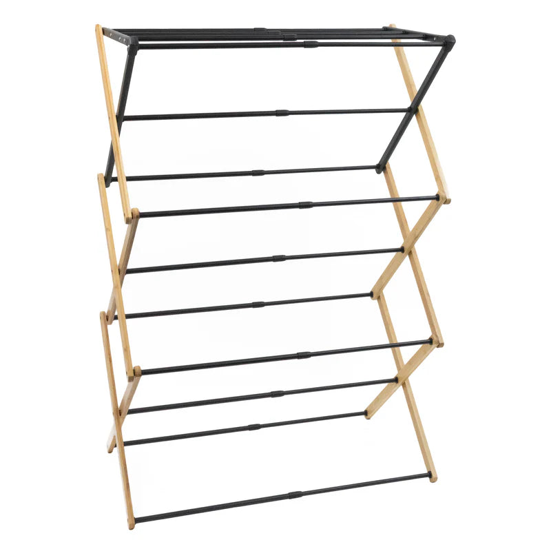Extendable Bamboo 3 Tier Clothes Airer - 8m