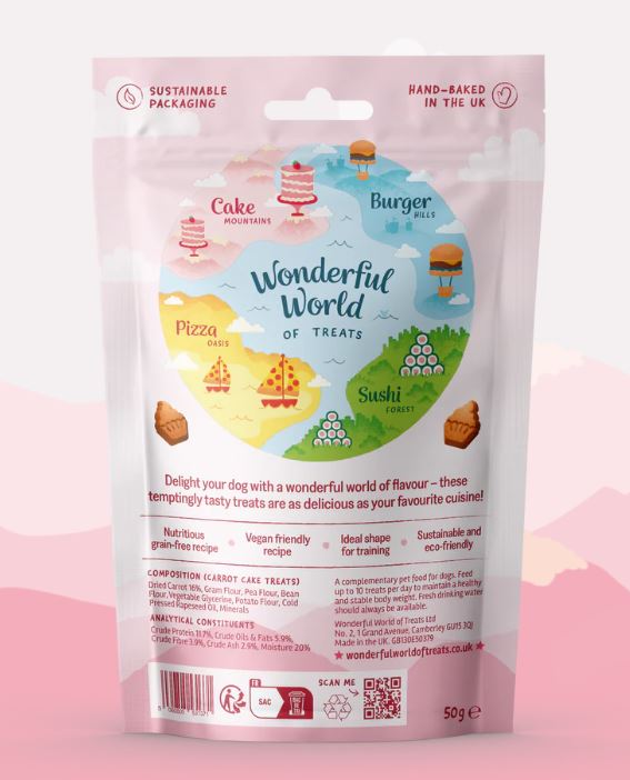Wonderful World Desserts Carrot Cake Treats 50g