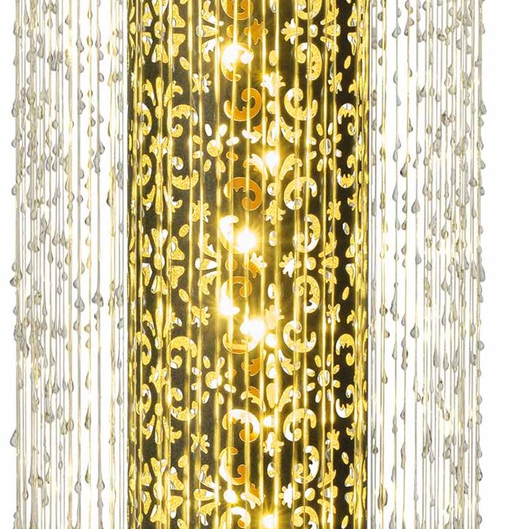 Green Cylindrical LED Water Feature
