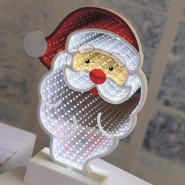 LED Infinity Santa 18x26cm
