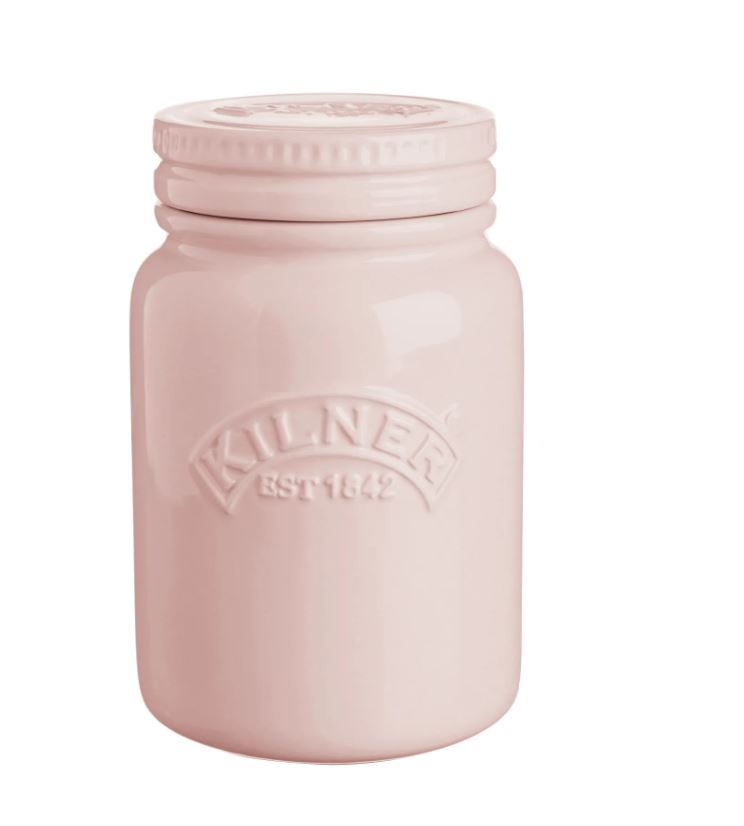 Kilner Ceramic Push Top Dustpink Jar 0.6 Litre