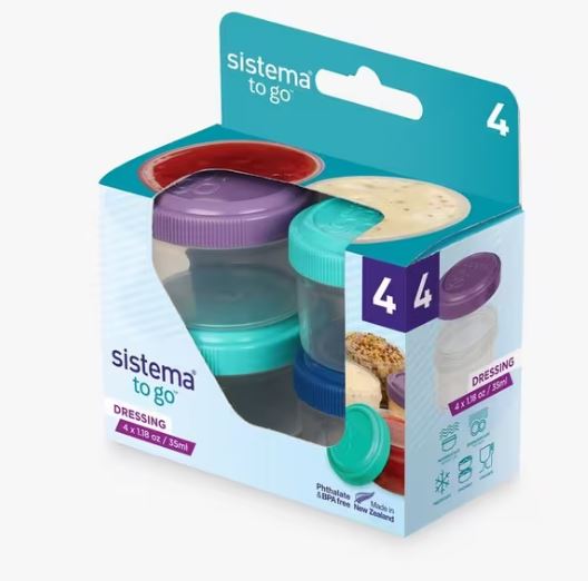 Sistema Set of 4 Dressing Pots