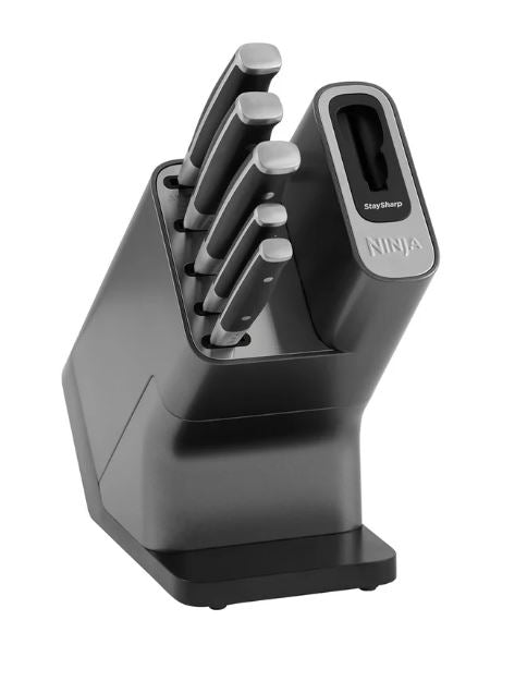 Ninja Foodi StaySharp Knife Block with Integrated Sharpener – 5-Piece Set
