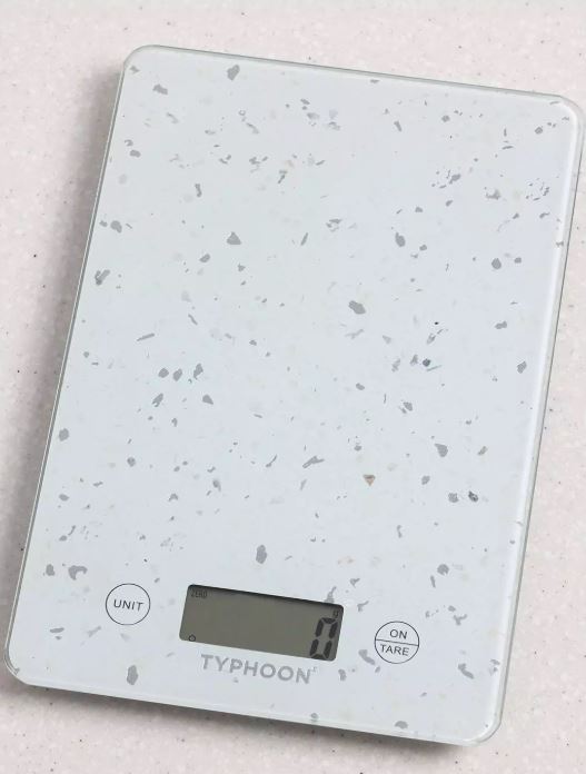 Typhoon Elements White Quartz Effect Digital Kitchen Scales