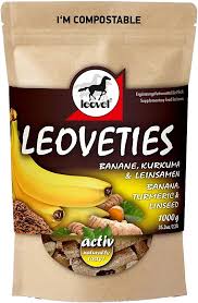 Leovet Banana, Tumeric & Linseed Treats 1kg
