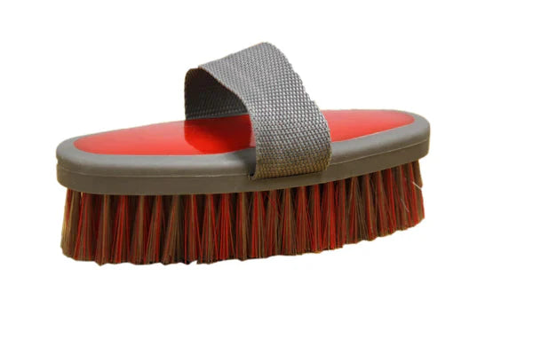 Mackey Two Toned Body Brush Red/Grey