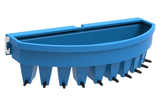 10 Teat Compartment Gate Feeder (PEACH TEATS)