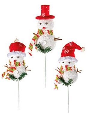 21cm Snowman Pick - Assorted