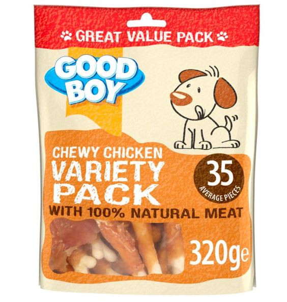 GoodBoy Chewy Chicken Variety Pack 320g
