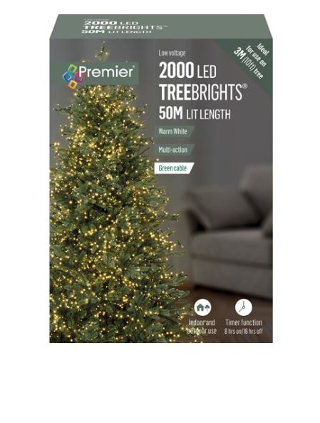 2000 Led Mulact Treebright Timer Warm White