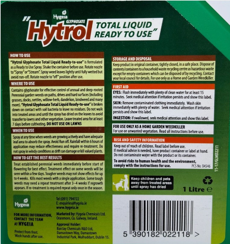 Hytrol Weedkiller RTU Refill - 5L