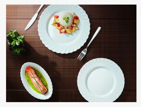 White Dinner Plate 10.5" - Trianon - Luminarc