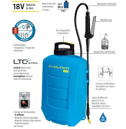 Electronic Evolution Rechargeable 15 LTC Sprayer