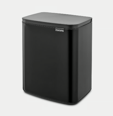 Brabantia Bo waste Bin Matt Black -12L