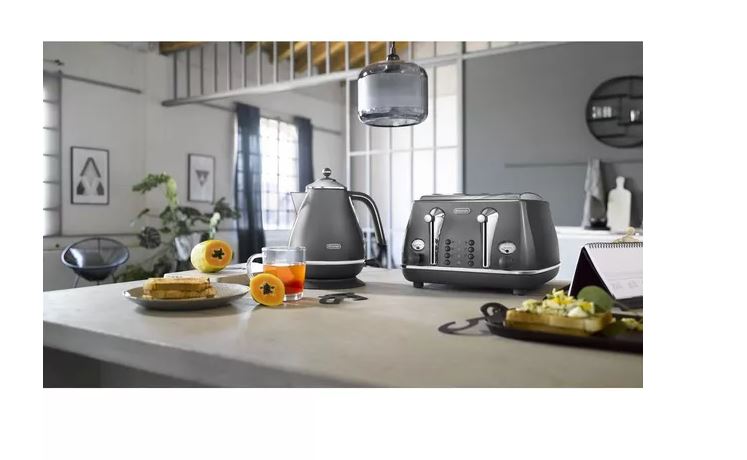 Delonghi Metalics 1.7L 3KW Kettle Grey
