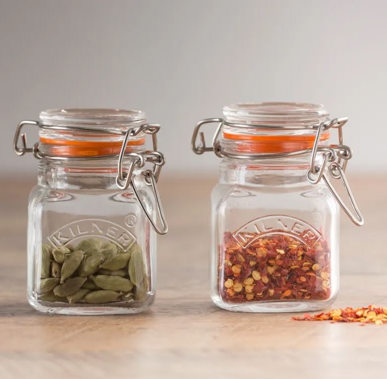 Kilner Clip Top Square Spice Jar 70ml