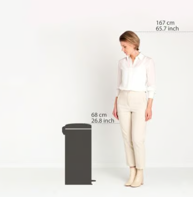 Brabantia New lcon Pedal Bin Brilliant Steel - 30L