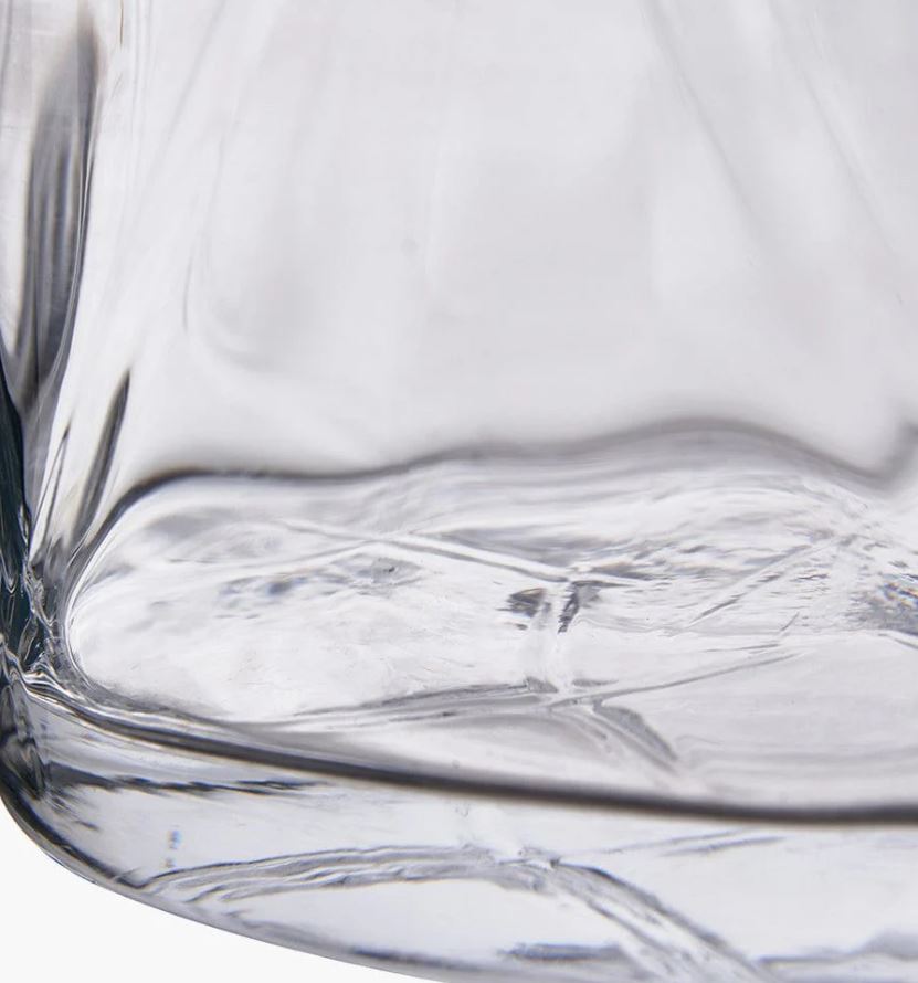 Clear Glass Optic Vase Medium