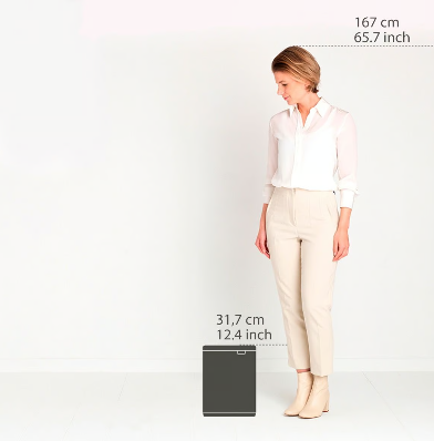 Brabantia Bo Waste Bin Matt Black -7L
