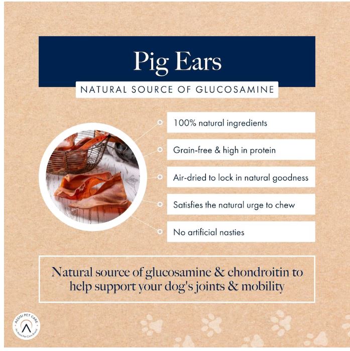 Hollings Pig Ears Natural Dog Treats 2pk
