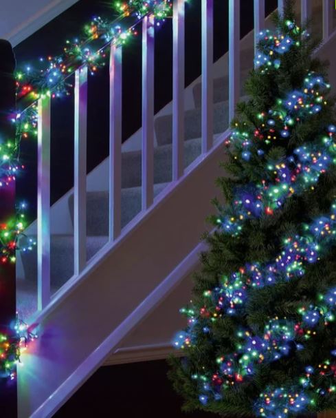 Premier 5000 Multi-Action LED Cluster Christmas Lights - Multi-Coloured