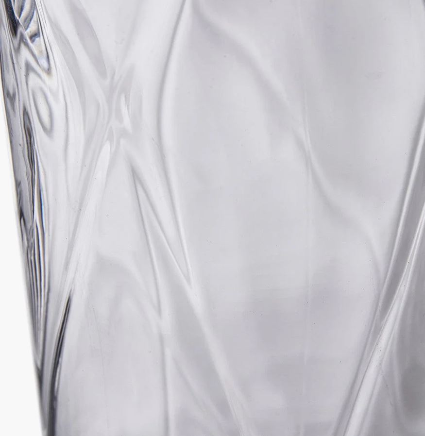 Clear Glass Optic Vase Medium
