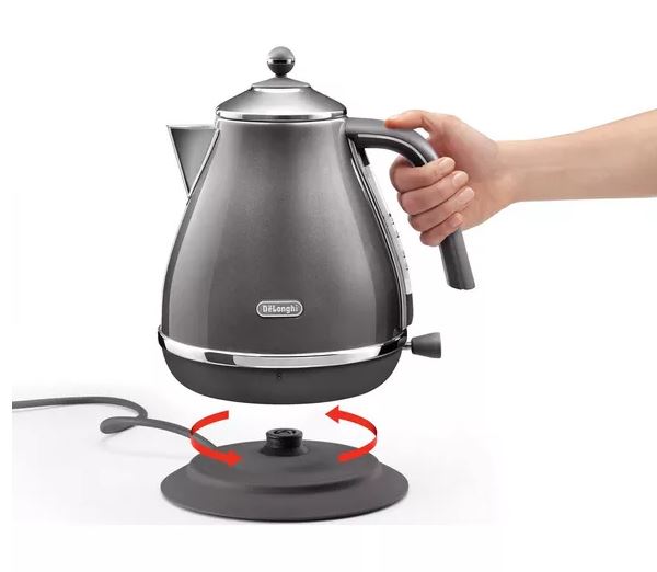 Delonghi Metalics 1.7L 3KW Kettle Grey