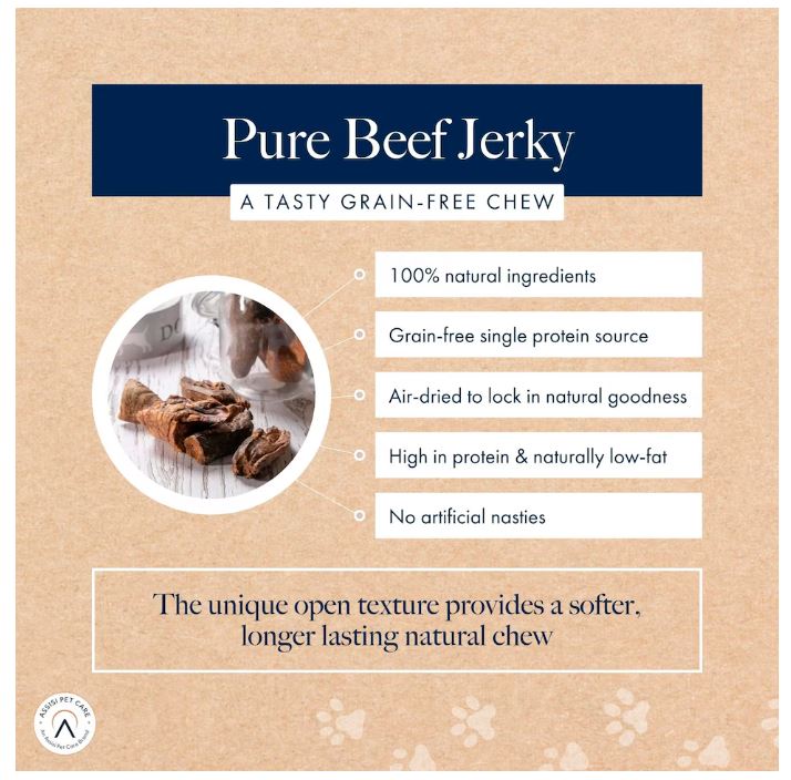 Hollings Pure Beef Jerky Natural Dog Treats 100g