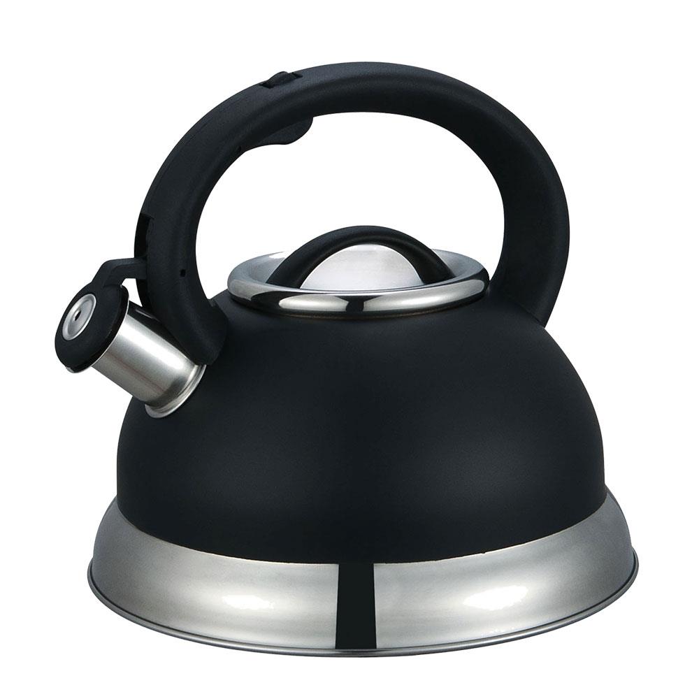 Steelux Whistling Kettle 2.7 Litre - Black