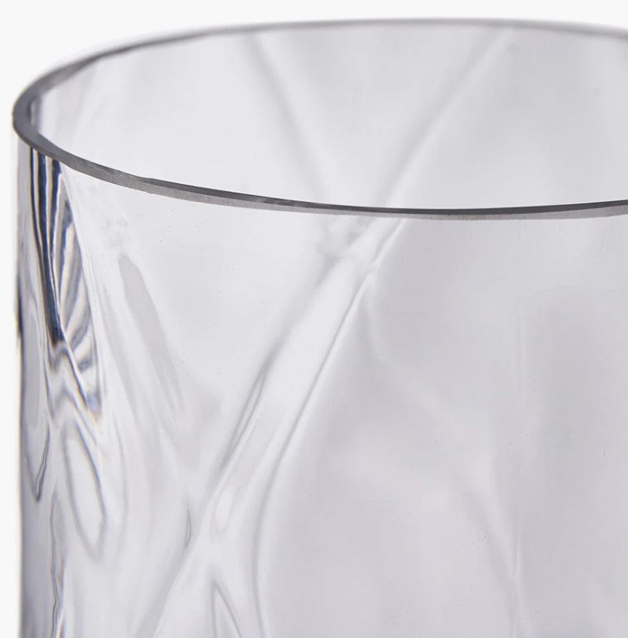 Clear Glass Optic Vase Medium