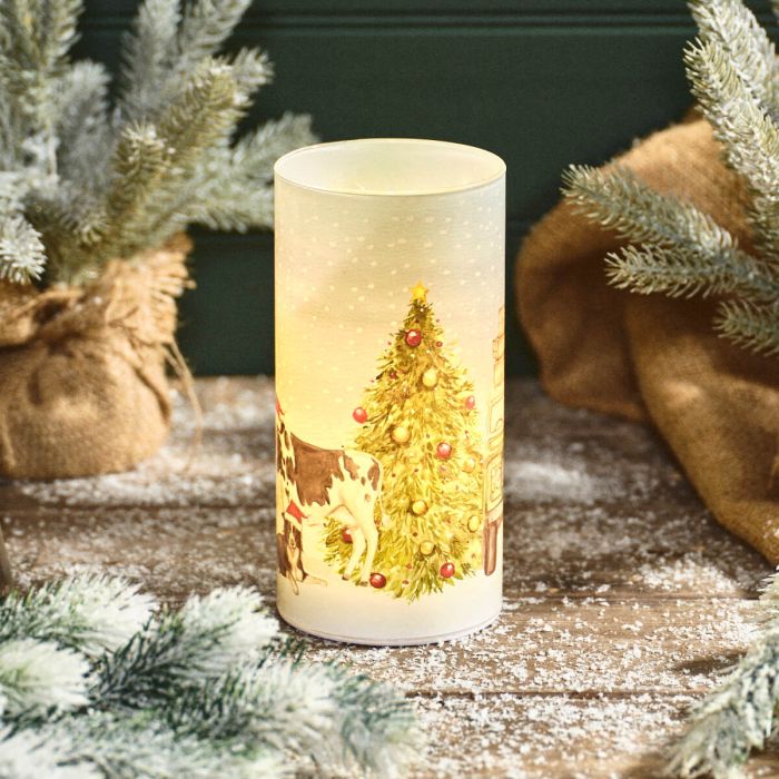 Christmas Down on the Farm Cylinder LED