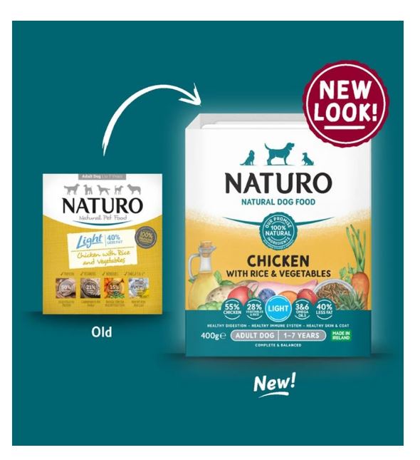 Naturo Adult Dog Light Chicken with Rice and Vegetables 400 g