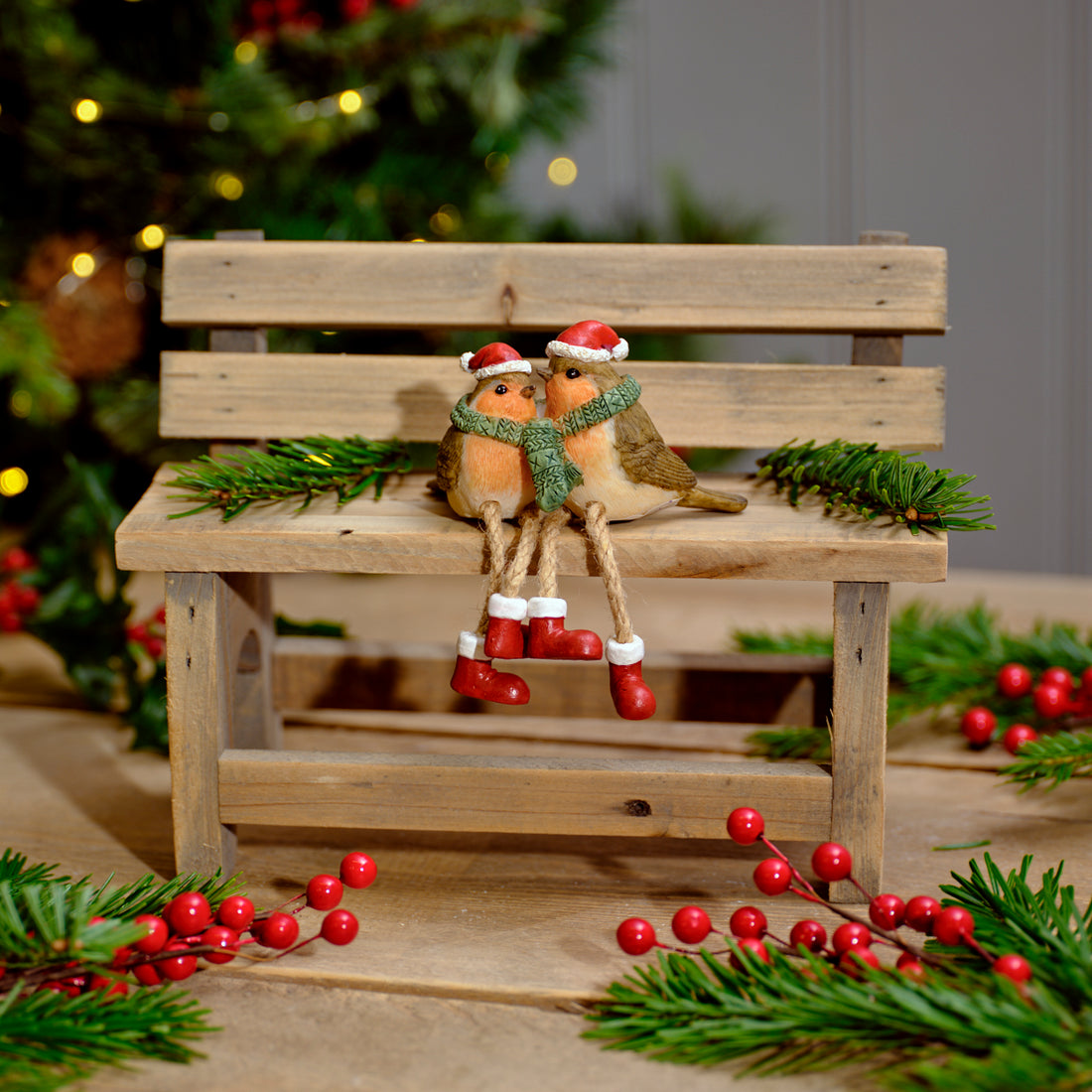 2 Robins Shelf Sitter Ornament