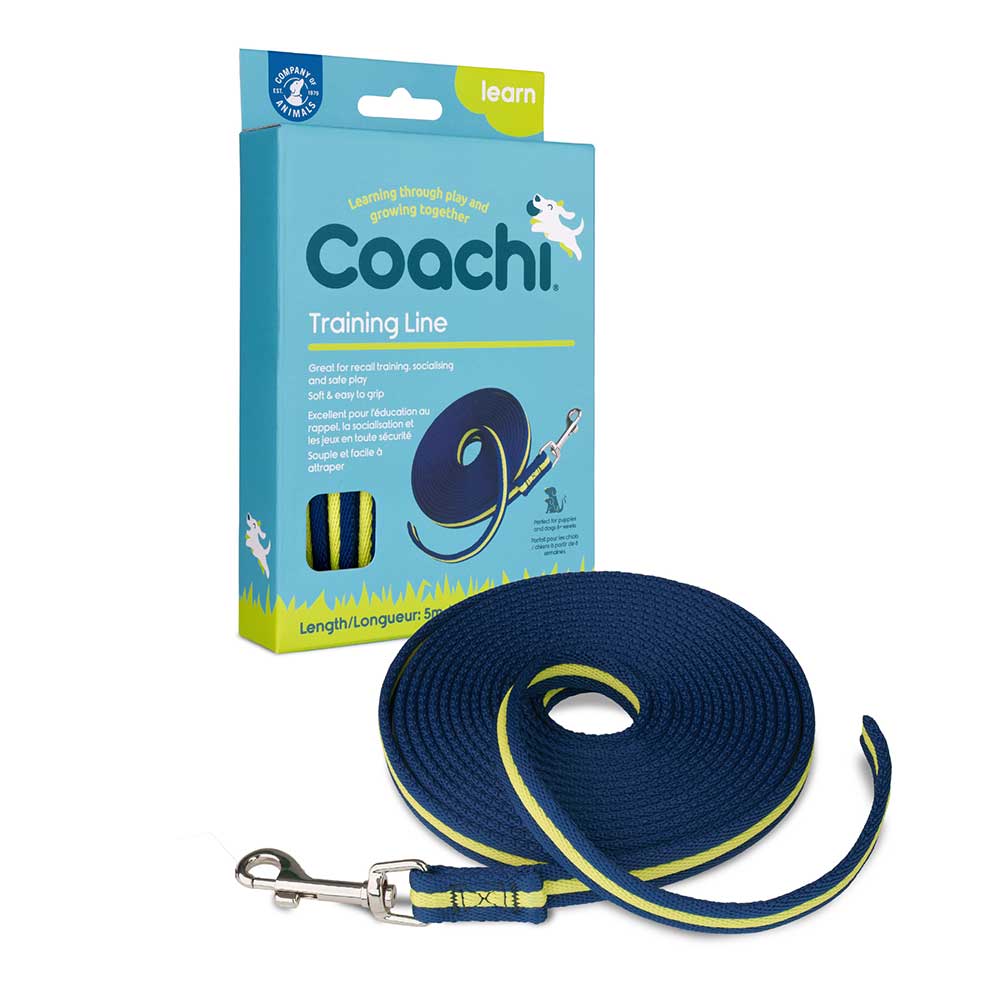 Coachi Dog Training Line - Navy & Lime