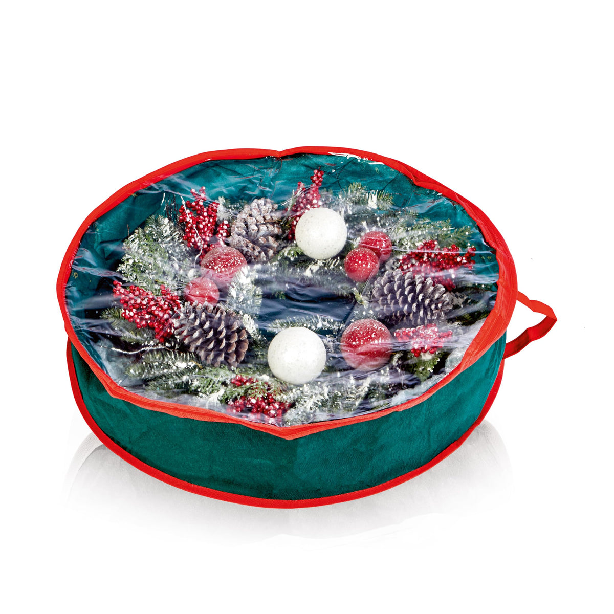 65 x 16cm Green Wreath Storage Bag