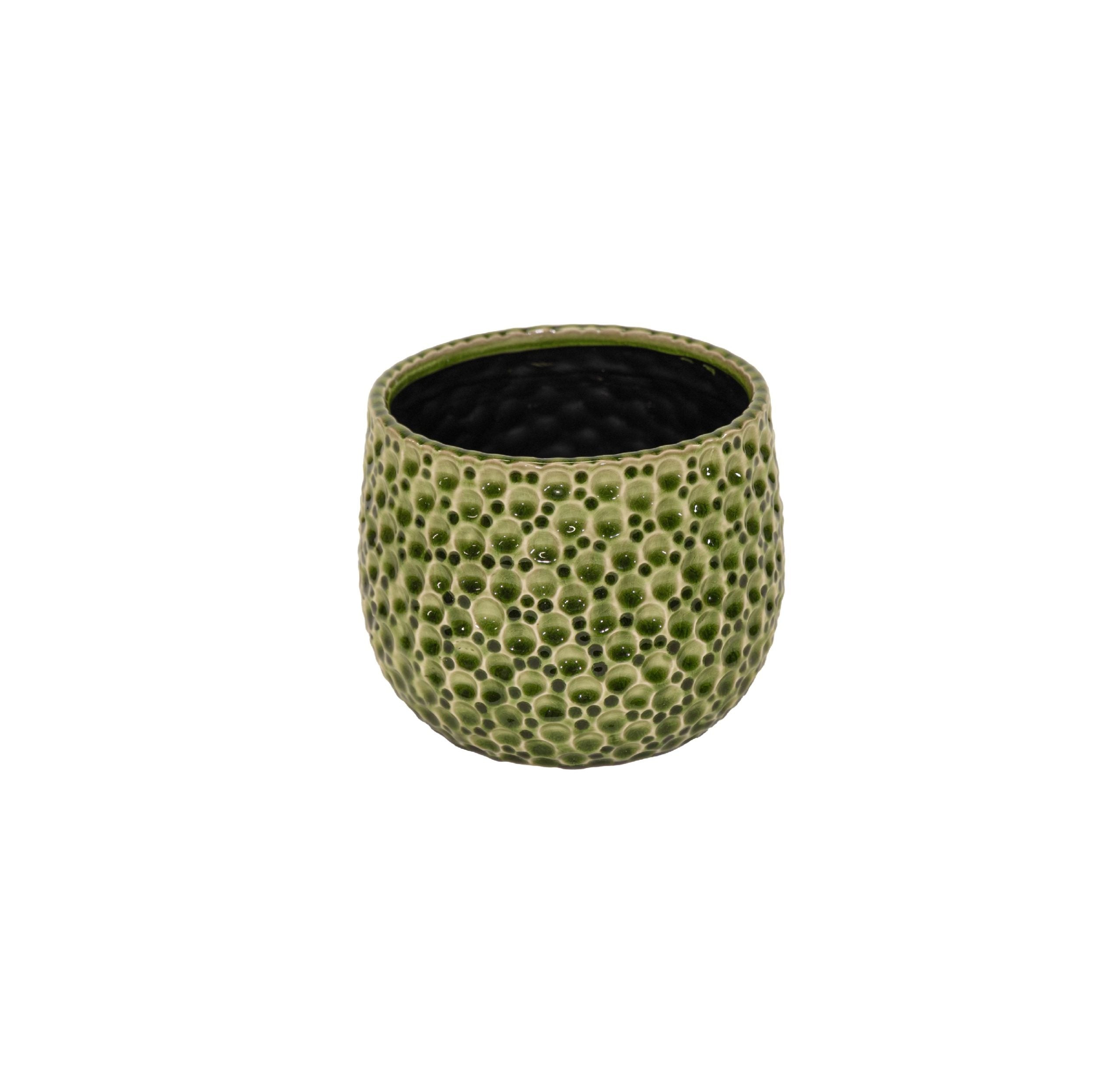 Drops Belly Pot - Green Planter
