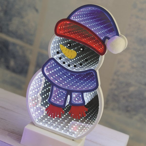 LED Infinity Snowman 14x28cm