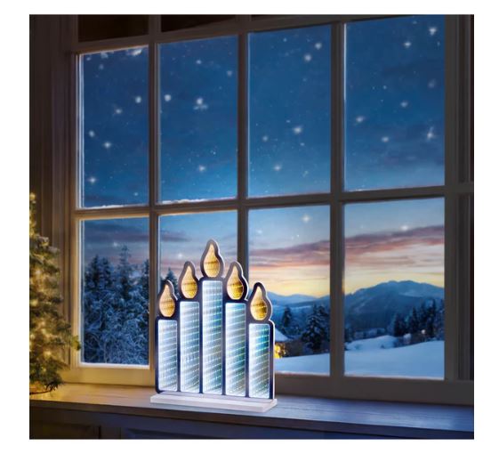 40cm Standing Candlebridge with Flickering Flame