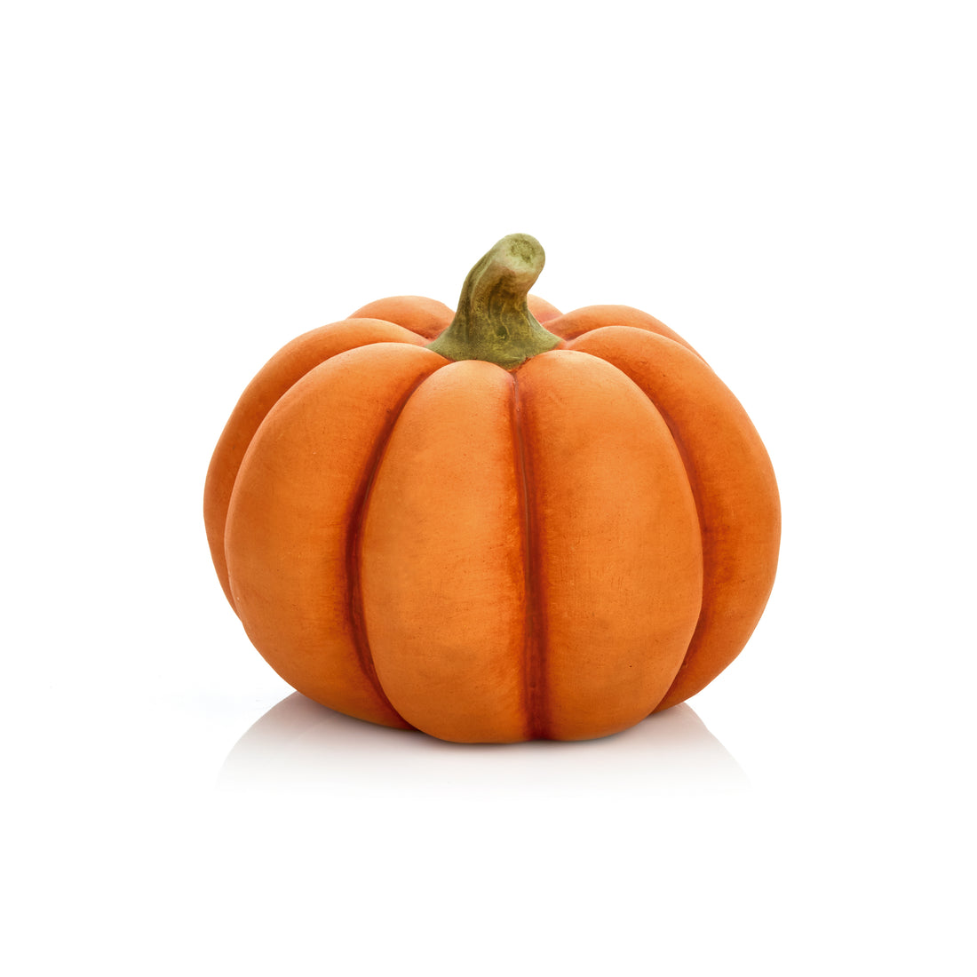 Orange Ceramic Pumpkin - 14cm