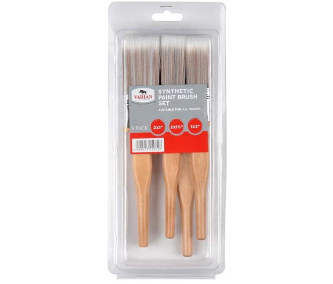 5 Pack Synthetic Brush Set