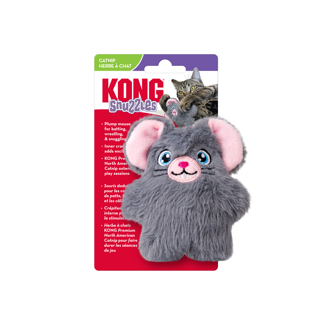 Kong Holiday Cat Snuzzles Mouse - Assorted
