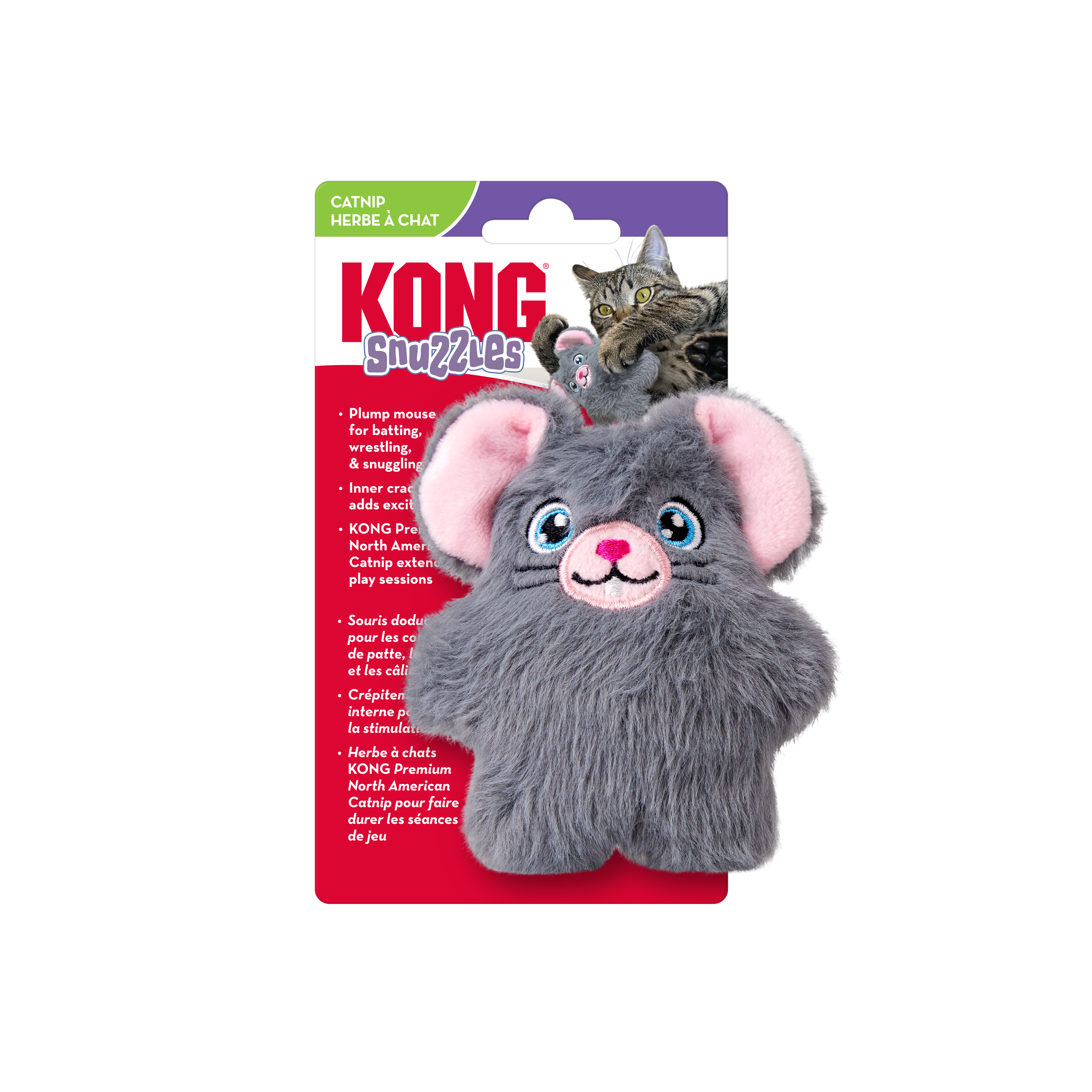 Kong Holiday Cat Snuzzles Mouse - Assorted